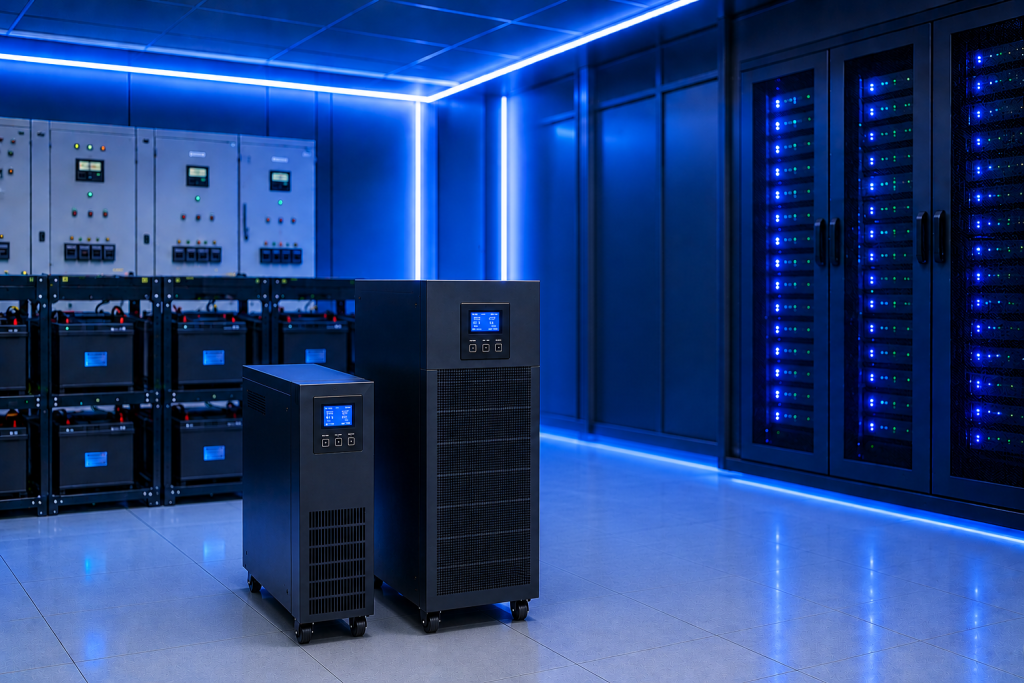Modern 3 Phase Online UPS solution for industrial and commercial power backup in Gurgaon