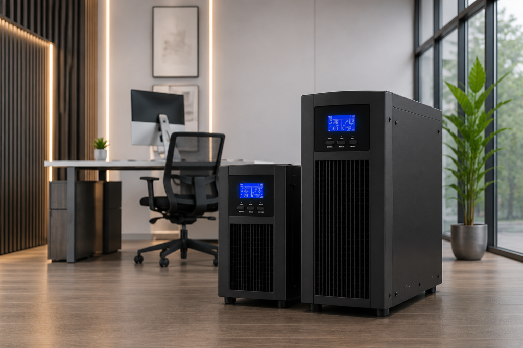 3 Phase Online UPS protecting critical equipment in an industrial facility