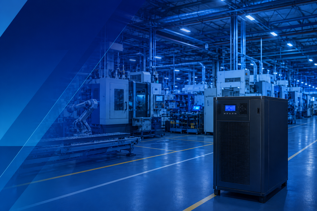 Unstable power supply Gurgaon manufacturing unit with industrial UPS systemmanufacturing unit